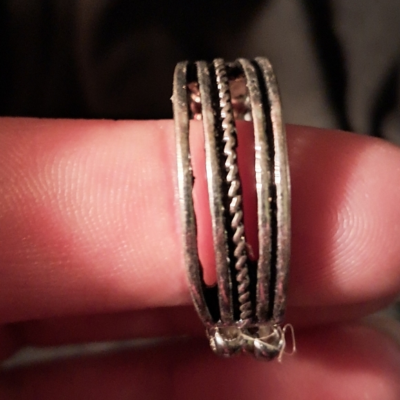 Paparazzi Bundle, Silver And Copper Earrings, 2 Adjustable Rings - Picture 3 of 4